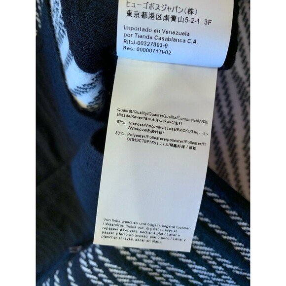 Hugo Boss Ponte Knit Sheath Dress Sz Medium Black Designer Luxury Business Italy - Picture 10 of 11